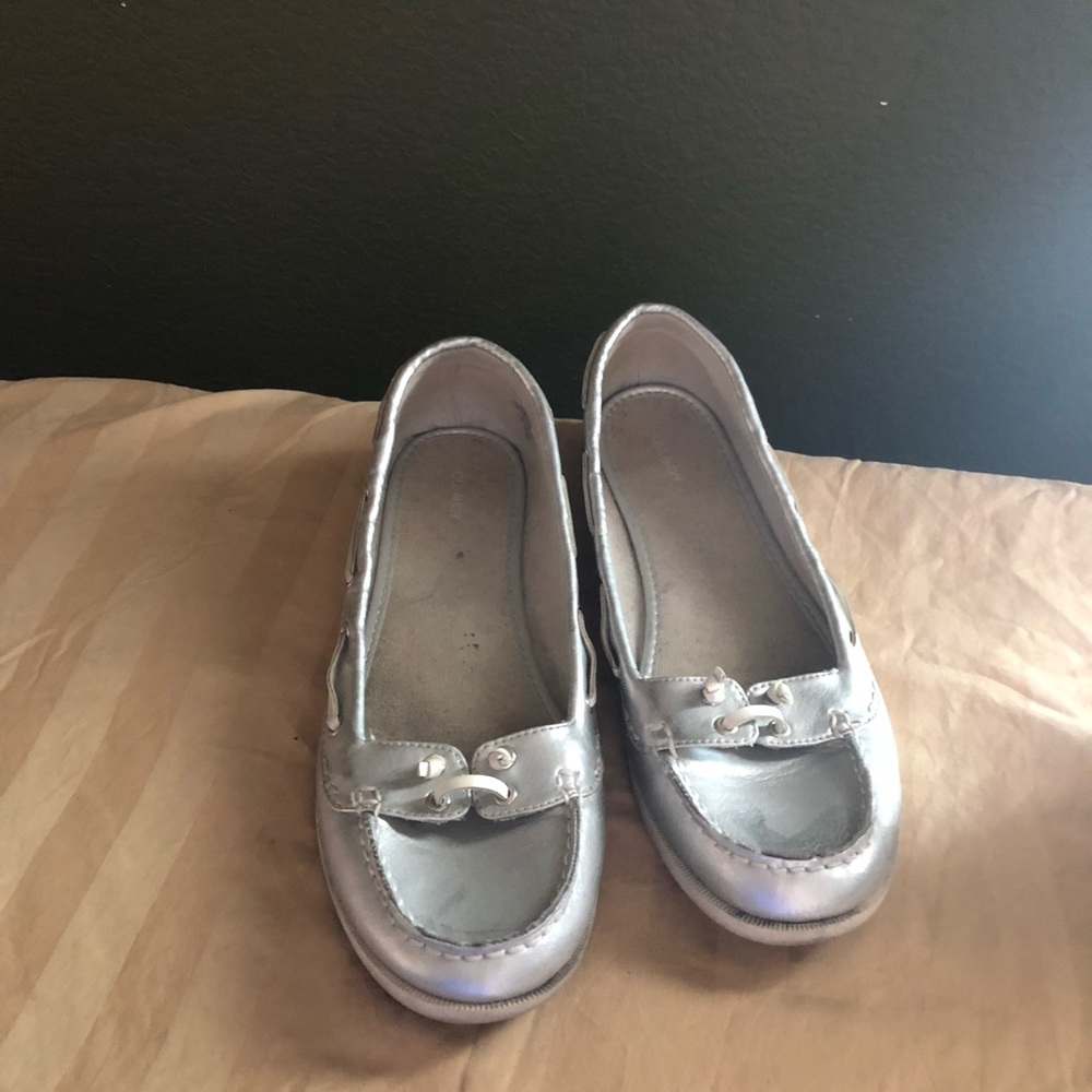 Silver loafers